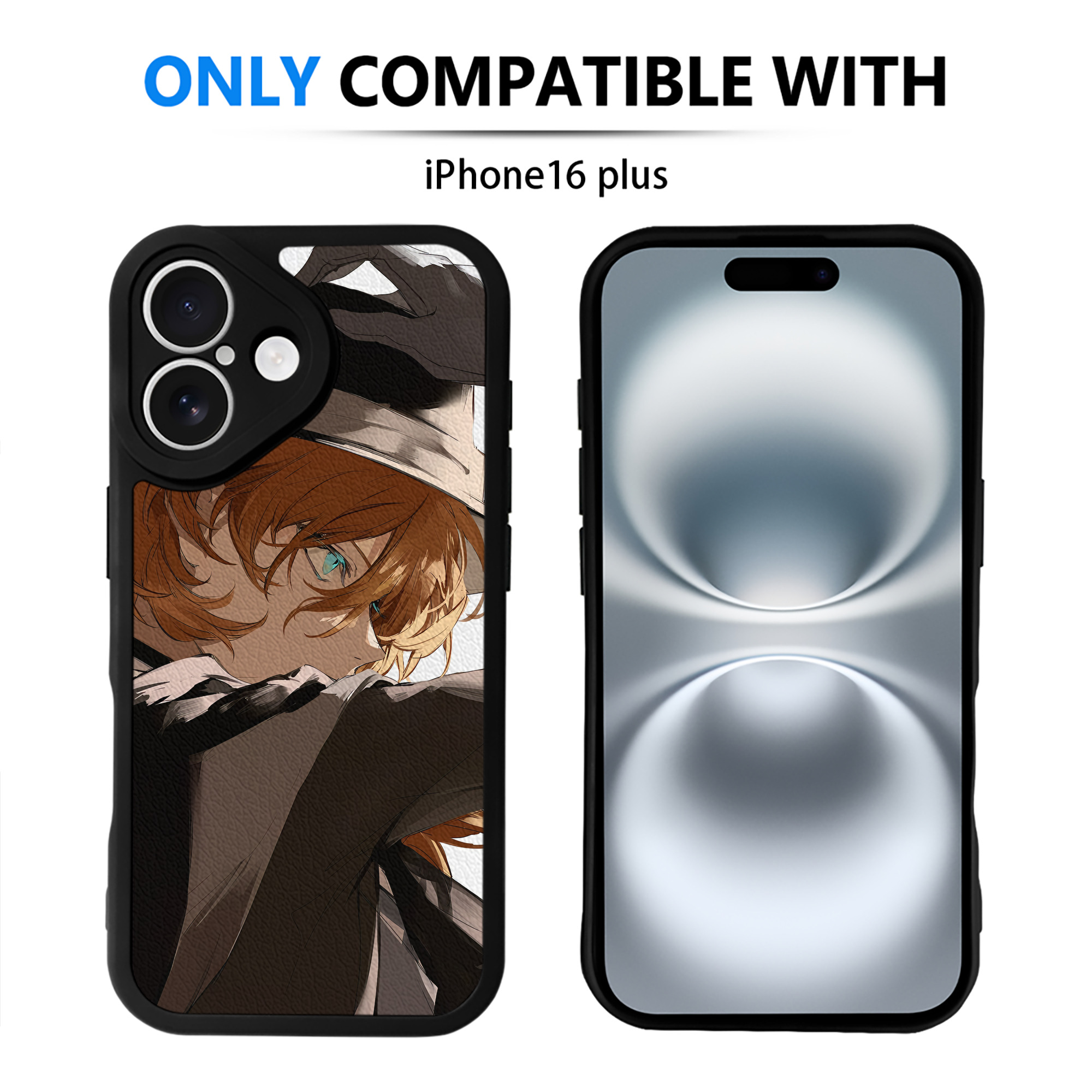 （画像用） 文豪ストレイドッグス Bungo Stray Dogs 【iPhone 16シリーズ対応】シリコンスマホケース（レザー調） 材質：シリコン